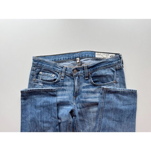 RAG & BONE The Dre Moss w/ Holes Ripped Boyfriend Jeans, Size 23 - Picture 11 of 16